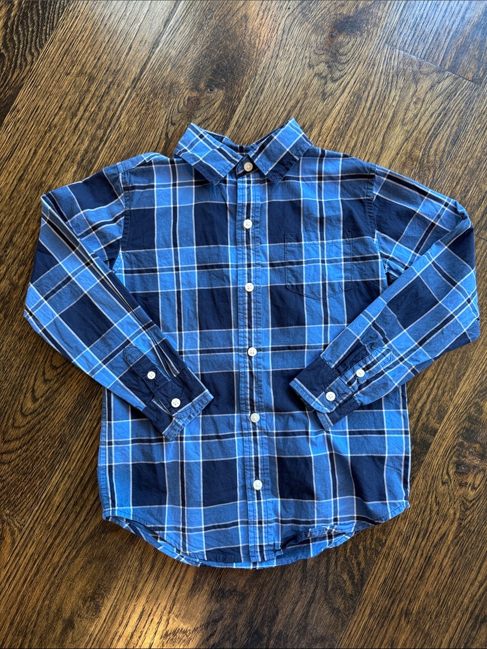 Blue button down shirt